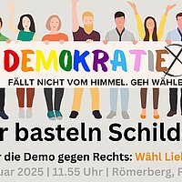 Wir basteln Demonstrationsschilder