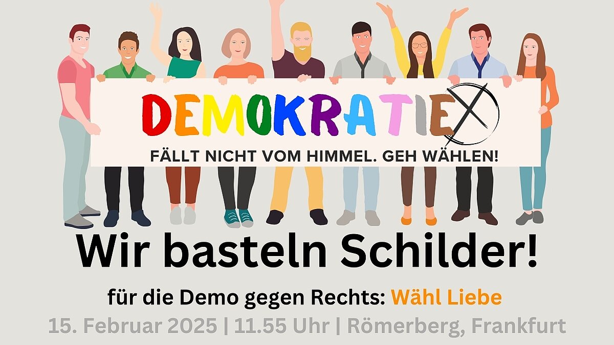 Wir basteln Demonstrationsschilder